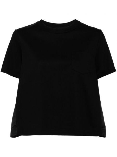 Tričko s okrúhlym výstrihom Sacai čierna
