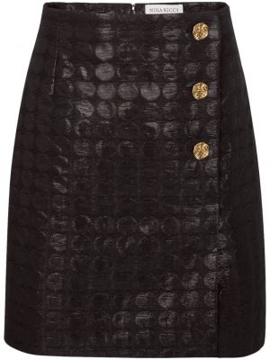 Žakárové puntíkaté mini sukně Nina Ricci