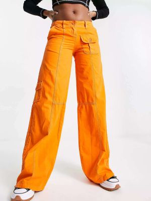 Широкие брюки Collusion оранжевые