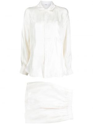 Сатенена риза B+ab бяло