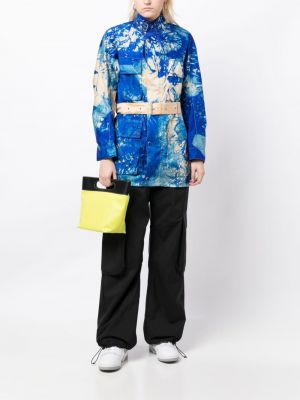 Batik jacke mit print Stain Shade blau