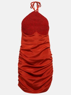Svilena haljina The Mannei crvena