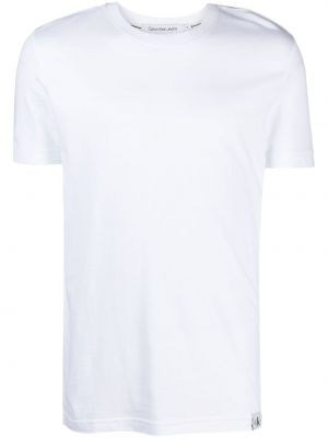 T-krekls ar apaļu kakla izgriezumu Calvin Klein Jeans balts