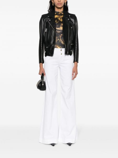 Mustriline kootud topp Versace Jeans Couture