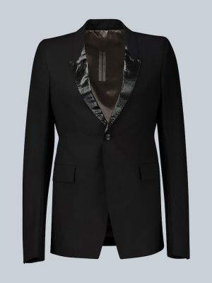 Slim fit priliehavý oblek Rick Owens čierna