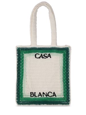 Βαμβακερή τσάντα shopper Casablanca πράσινο