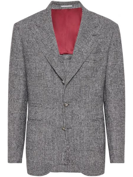 Karierter langer blazer Brunello Cucinelli