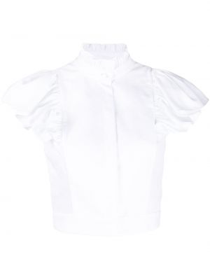 Krage bluse Alexander Mcqueen hvit