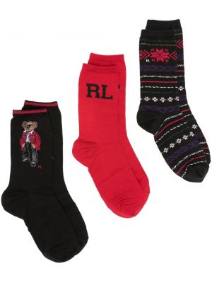 Bavlněné bavlněné ponožky s výšivkou Polo Ralph Lauren