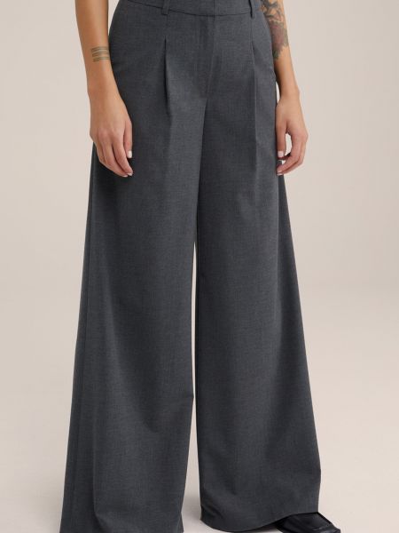 Pantaloni plissettati We Fashion grigio