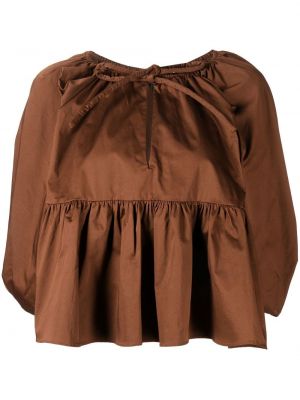 Peplum bluse Cynthia Rowley brun