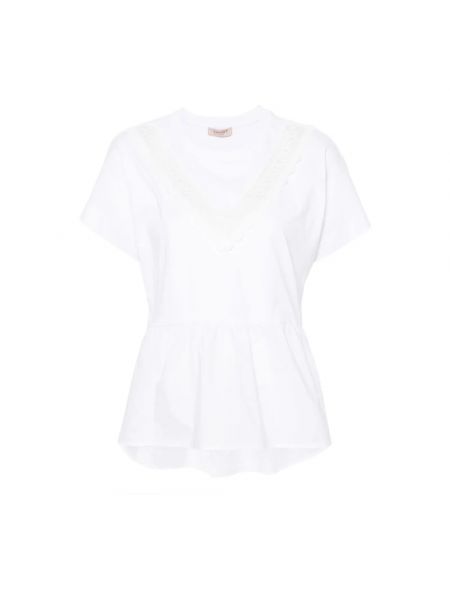 Elegante t-shirt Twinset weiß