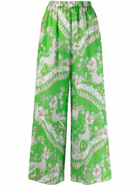 Pantalones de flores con estampado Emilio Pucci verde