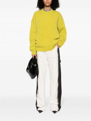 Sweter z okrągłym dekoltem chunky Msgm żółty