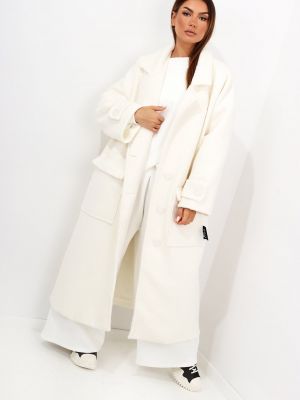 Oversized kabát Fasardi fehér