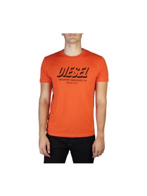 Pomarańczowa koszulka slim fit Diesel