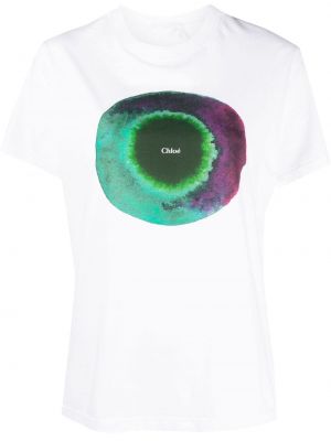 T-shirt mit print Chloé weiß