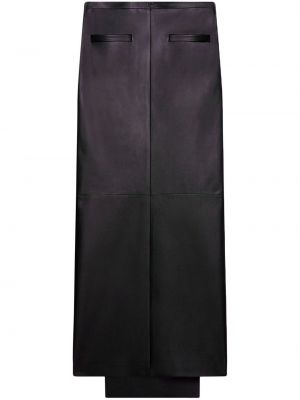 Černé kožená sukně Courrèges