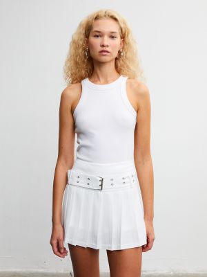 Plisované mini sukně Vatkali bílé