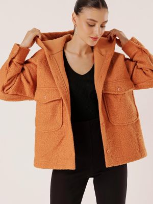 Oversized kabát s kapucí s kapsami By Saygı
