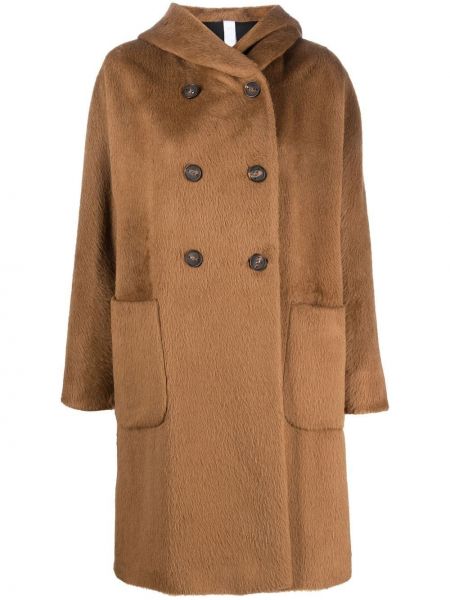 Kabát s kapucňou Hevo hnedá