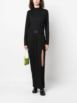 Asymetrické dlouhé šaty Msgm černé