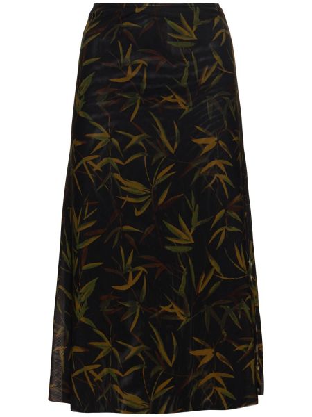 Midi φούστα με σχέδιο Weworewhat μαύρο