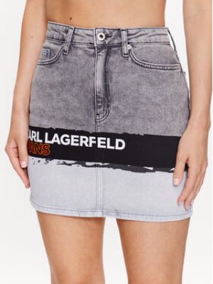 Spódnica jeansowa Karl Lagerfeld szara
