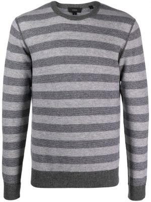 Pull à rayures en tricot Vince gris