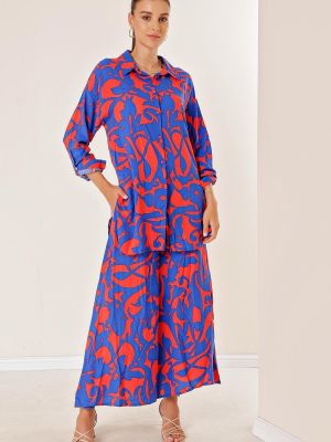 Oversized dlhá sukňa s paisley vzorom s vreckami By Saygı