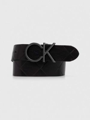 Kožni remen Calvin Klein crna
