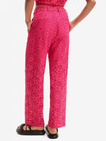 Pantaloni Desigual roz