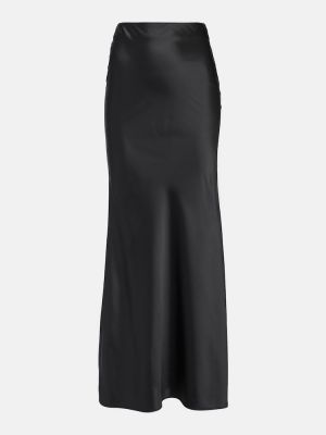 Saténové dlouhá sukně Rotate Birger Christensen černé