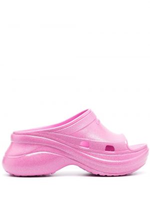 Sandales à plateforme Balenciaga rose