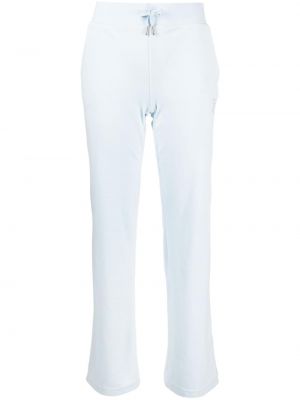Spodnie dzwony z poliestru Juicy Couture - niebieski