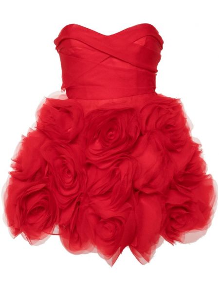 Kvetinové mini šaty Ana Radu červená