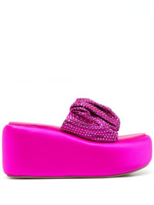 Papuci tip mules cu platformă Le Silla roz
