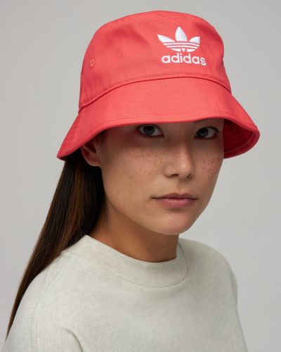 Памучна шапка Adidas Originals розово