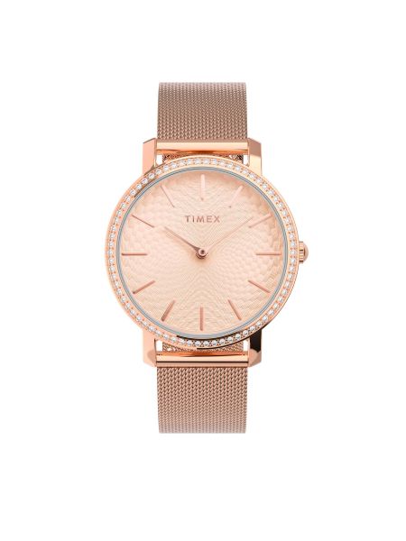 Pολόι από ροζ χρυσό Timex ροζ