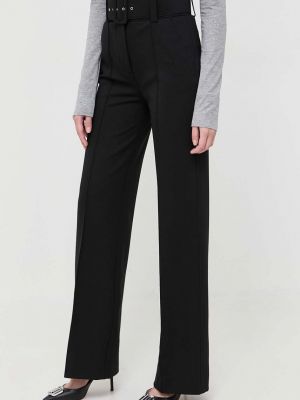Spodnie z wysoką talią Luisa Spagnoli czarne