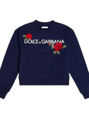 Trøje bomuld hættetrøje for piger Dolce&gabbana Kids blå