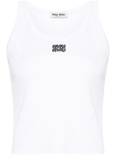 Tanktop Miu Miu hvid