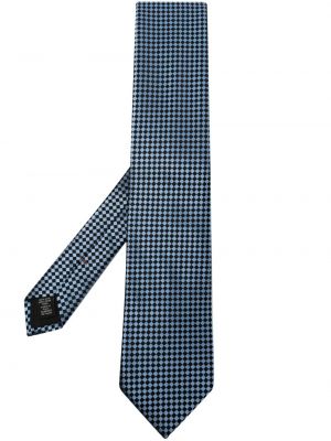 Kockovaná hodvábna kravata Zegna