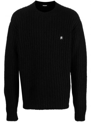 Пуловер бродиран Represent черно