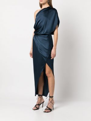 Asymetrické večerní šaty Michelle Mason modré