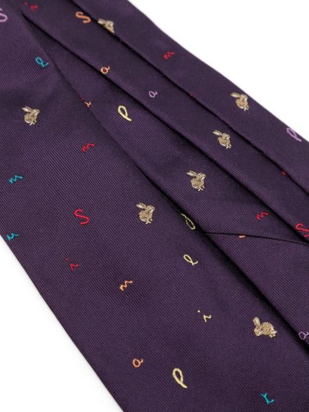 Šilkinis kaklaraištis Paul Smith violetinė