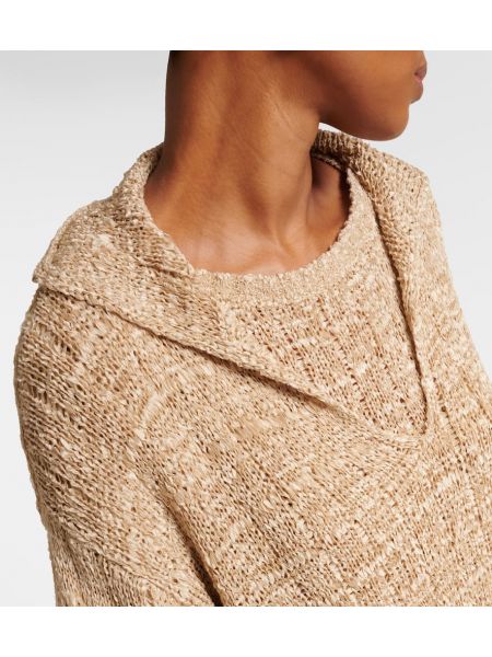 Šilkinis megztinis Loro Piana smėlinė