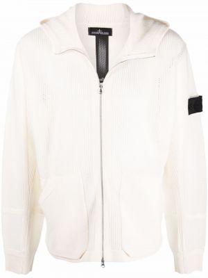 Zip hettegenser Stone Island Shadow Project hvit