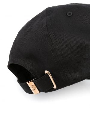 Haftowana czapka z daszkiem Versace czarna