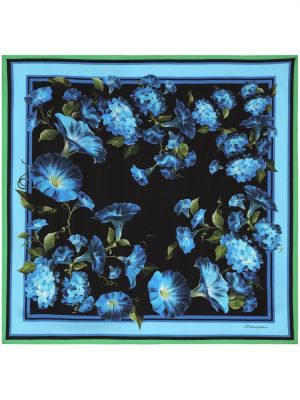 Копринен шал на цветя с принт Dolce & Gabbana